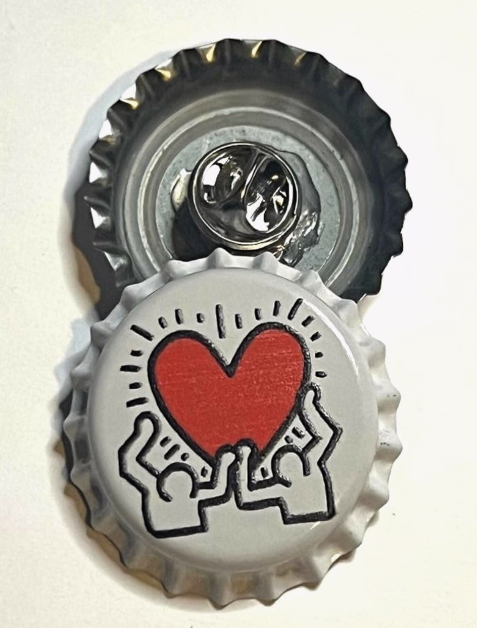 Keith Haring Heart Enamel Pin
