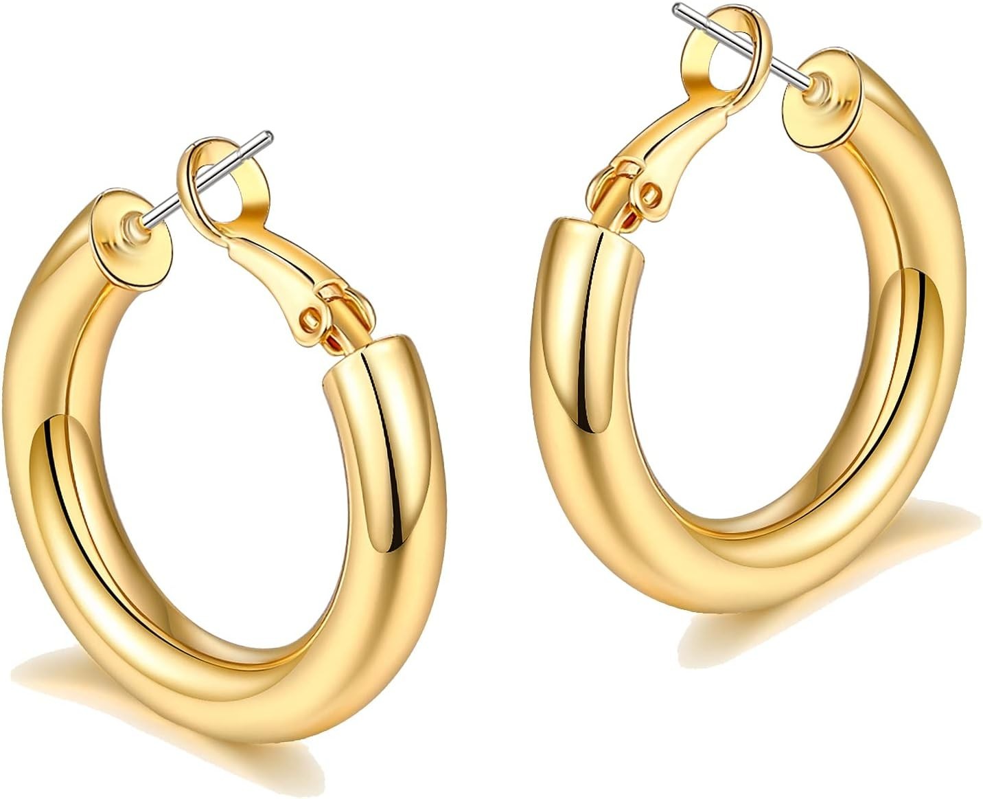Womens 30mm Chunky Gold Hoop Earrings – Perfect for Every Occasion, Gift Boxed