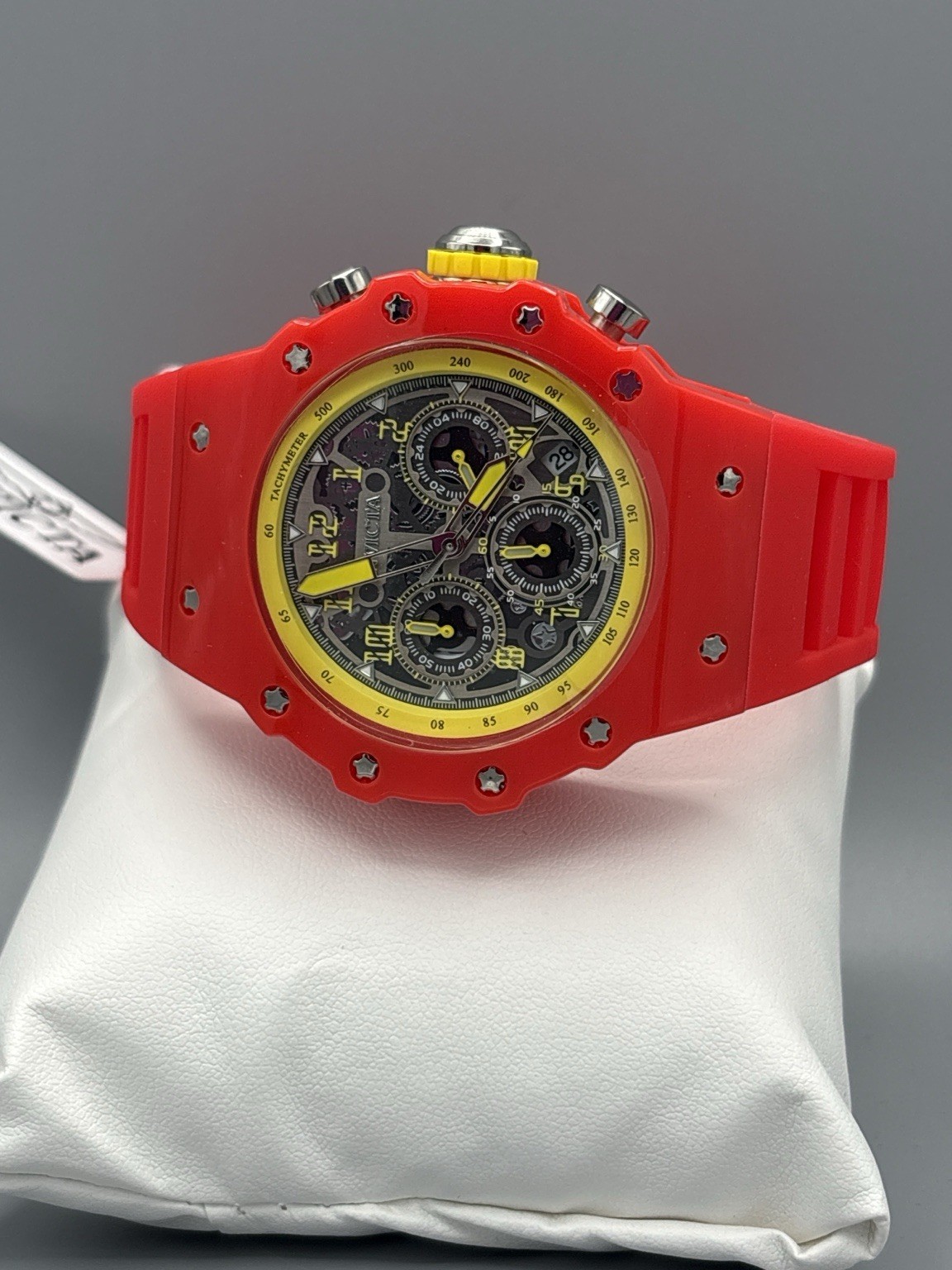 Invicta Racing Vaulthan 69659 Men’s Chronograph Watch 44mm Red Silicone Band