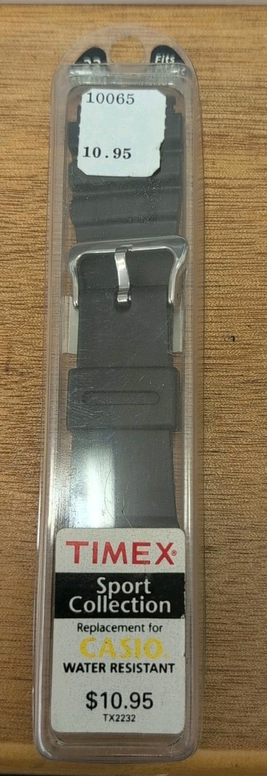 Timex Sports Collection TX2232 Casio 22MM Black Mens Watchband Vintage NOS