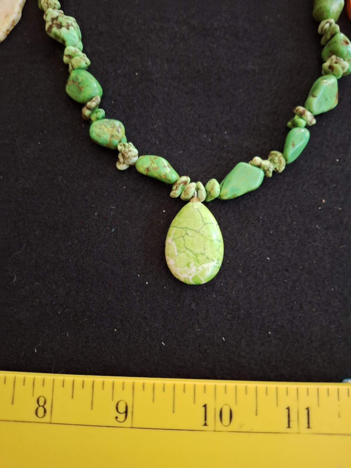 Turquoise Magnesite Gemstone Handmade Necklaces Lot as Pictured