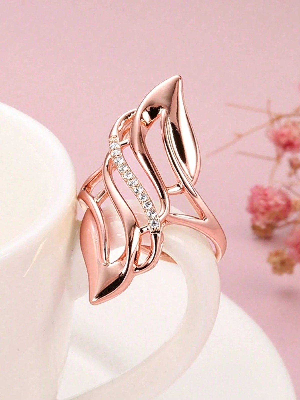 Elegant Cubic Zirconia Ring Round Cut Women’s Engagement CZ Ring Gift for Her US