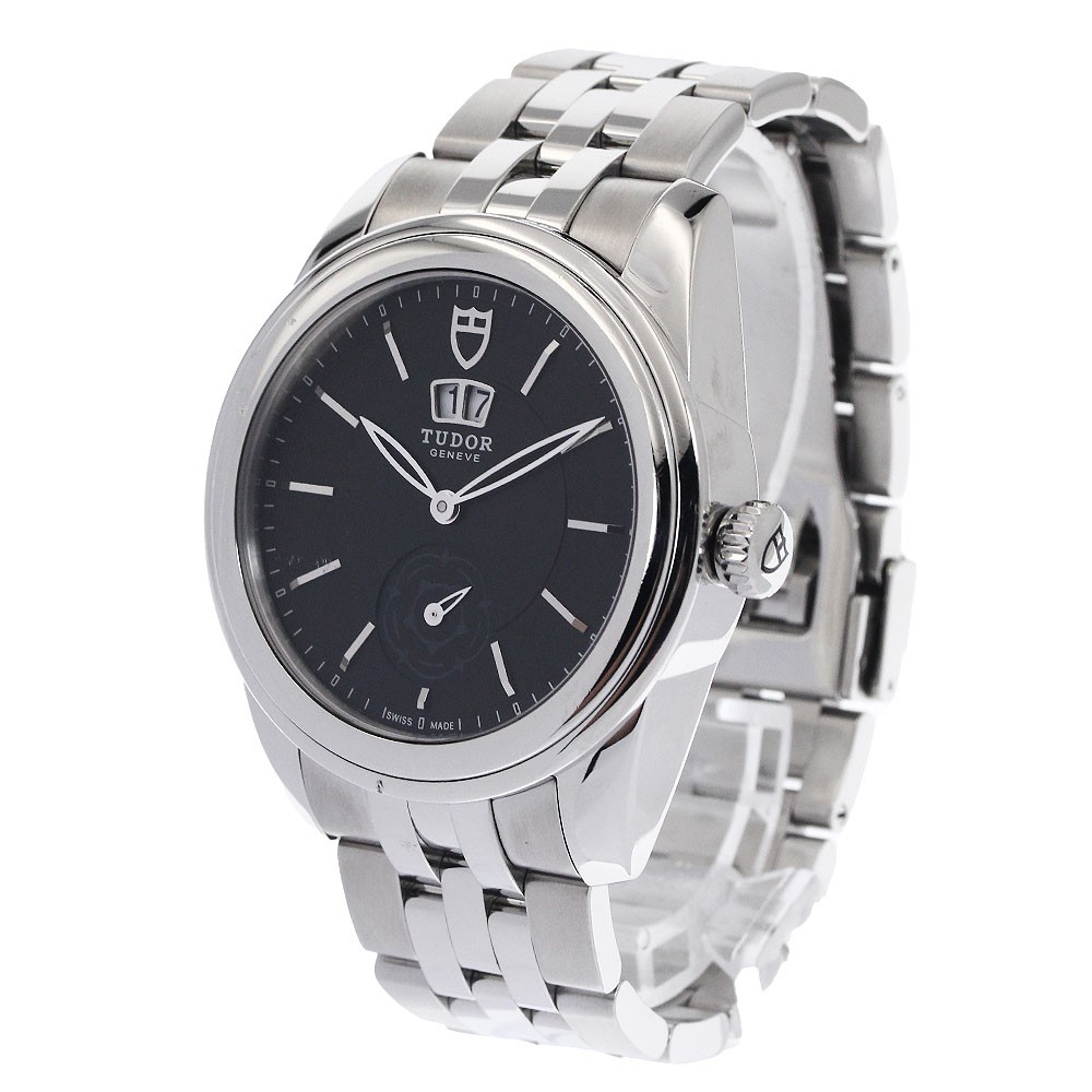 TUDOR Glamour 57000 Double date black Dial Automatic Men’s Watch_899187