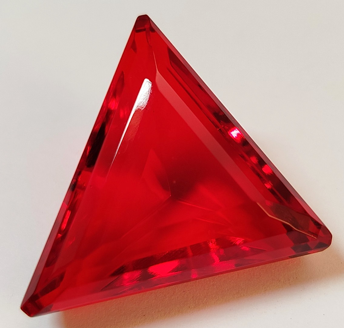 Large 97 Ct. Mexican Fire Opal Orange Trillion Cut Loose Gemstone Gift for Women