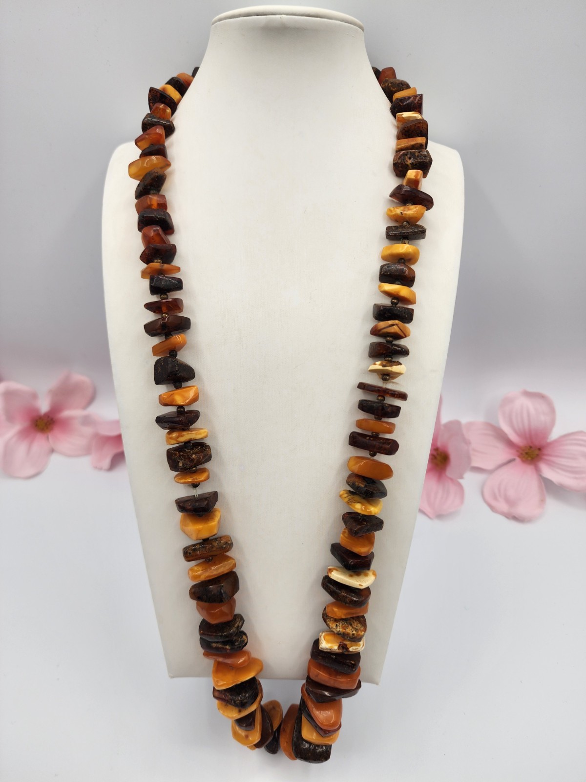 Vintage Graduated Genuine Baltic Amber W/ Butterscotch Multi Variation Necklace