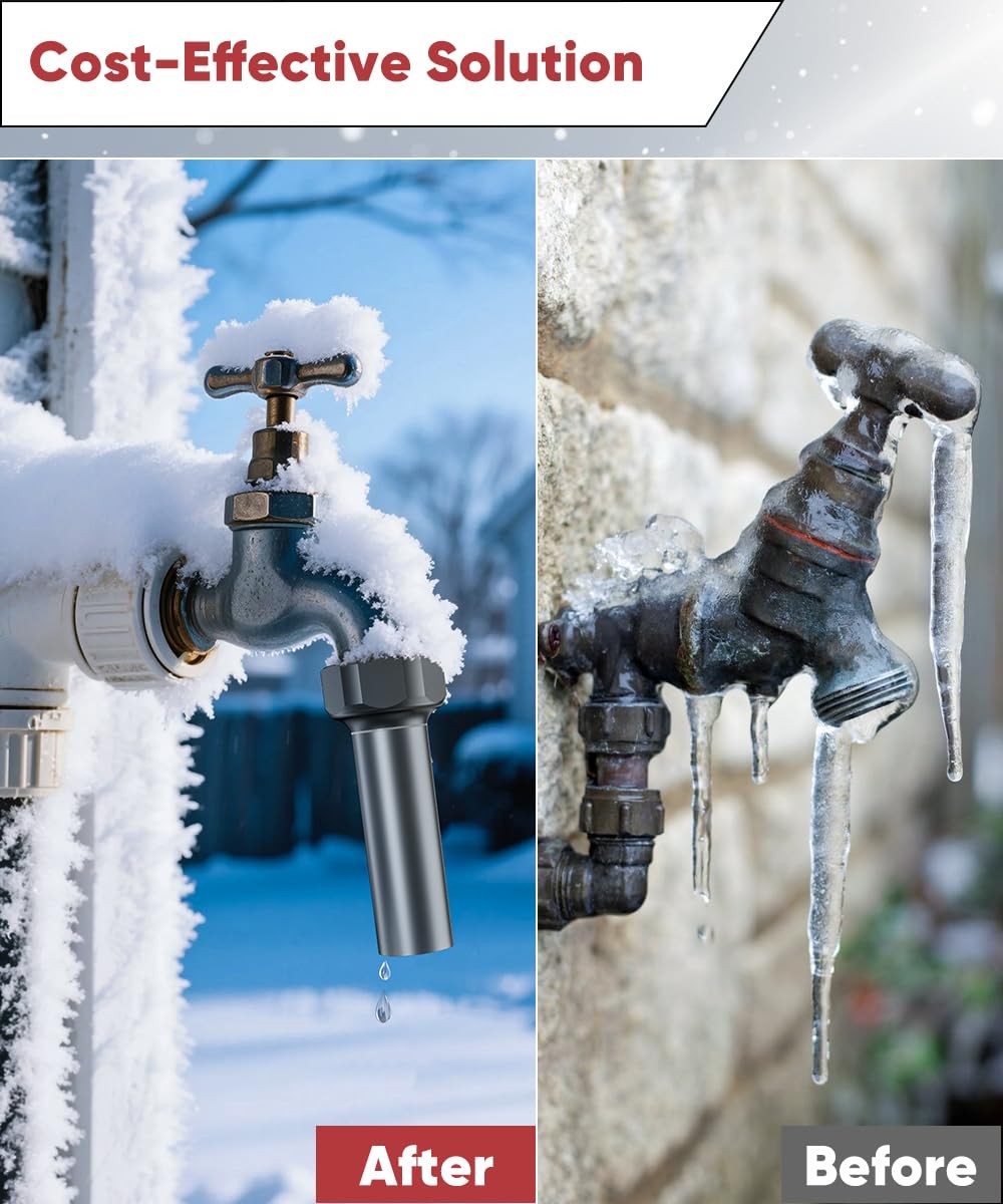 Outdoor Faucet Winter Freeze Protection Valve, Activates at Water Temperature B