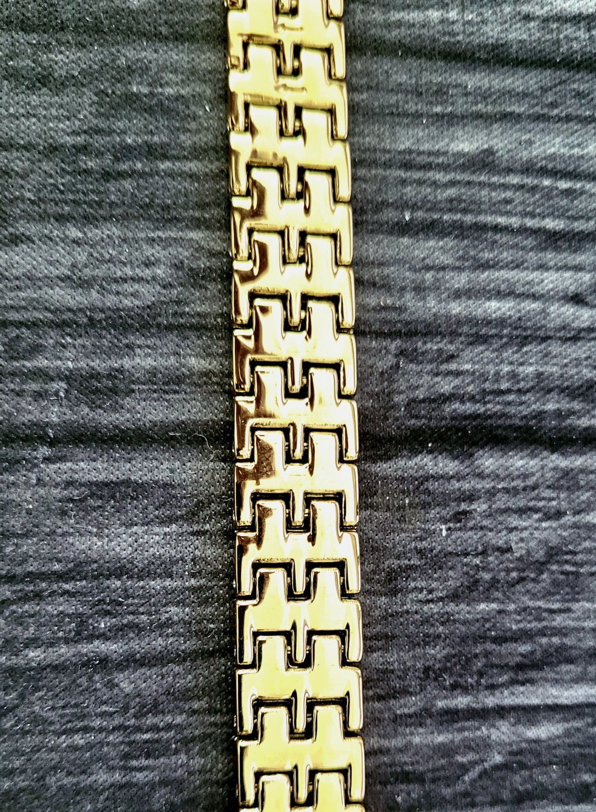 Rare Elgin Gold Nugget Men’s Fashion Bracelet With All Links