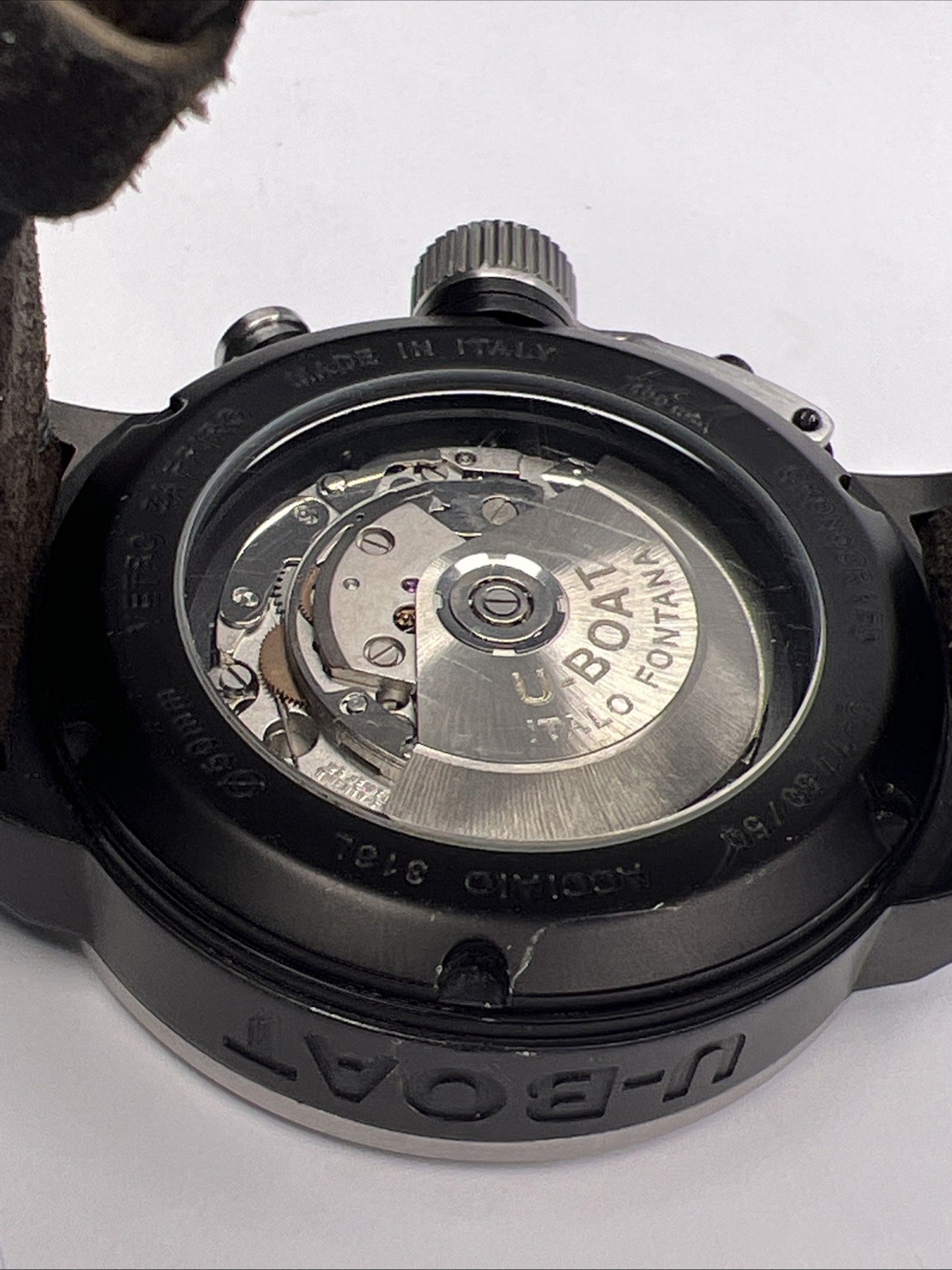 U Boat 50mm Black PVD Steel Chronograph U-7750/50 Watch Carbon Dial w/ Box