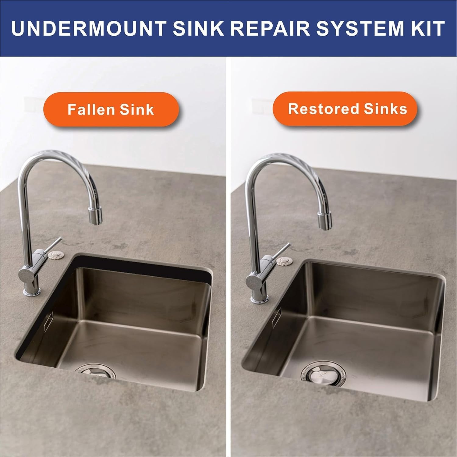 Heavy Duty Undermount Sink Support Brackets 2 Pack Black