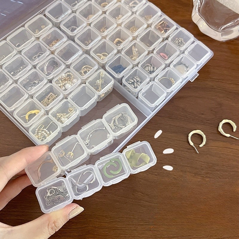 Clear Travel Jewelry Organizer Box Portable Case for Rings Earrings Necklace