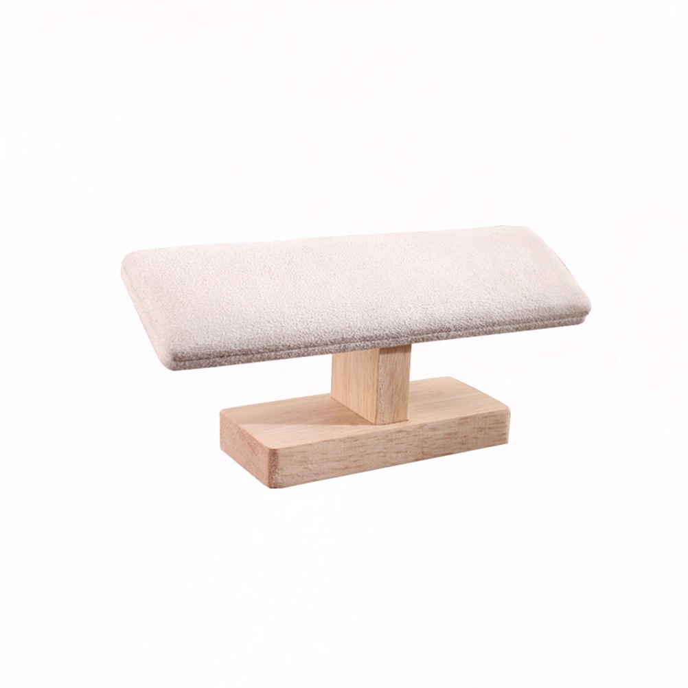 Bamboo T Shaped Jewelry Display Stand Home Use 1Pcs 7.9*2.4*3.3in