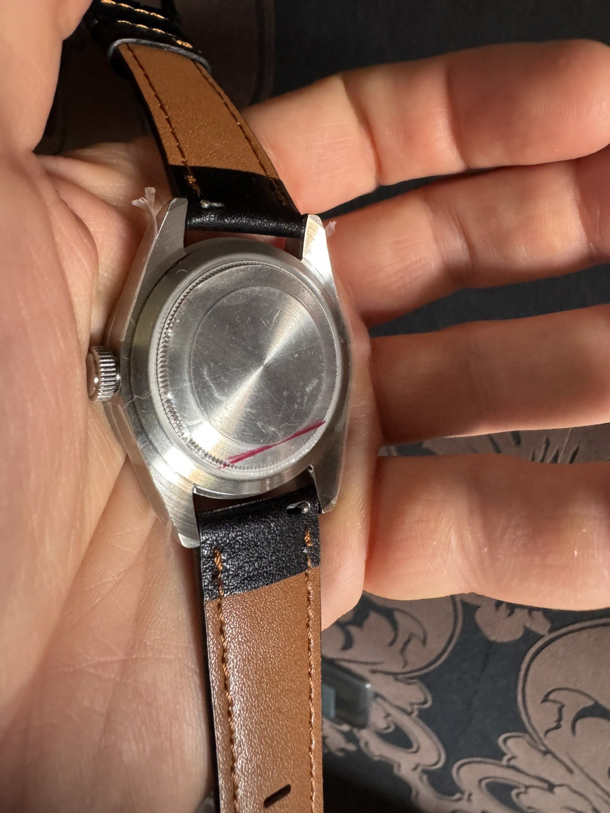 CUSTOM – MOD – GMT watch with S logo and original S NH 34 movement.