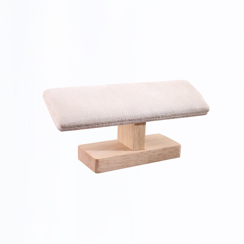 Bamboo T Shaped Jewelry Display Stand Home Use 1Pcs 7.9*2.4*3.3in