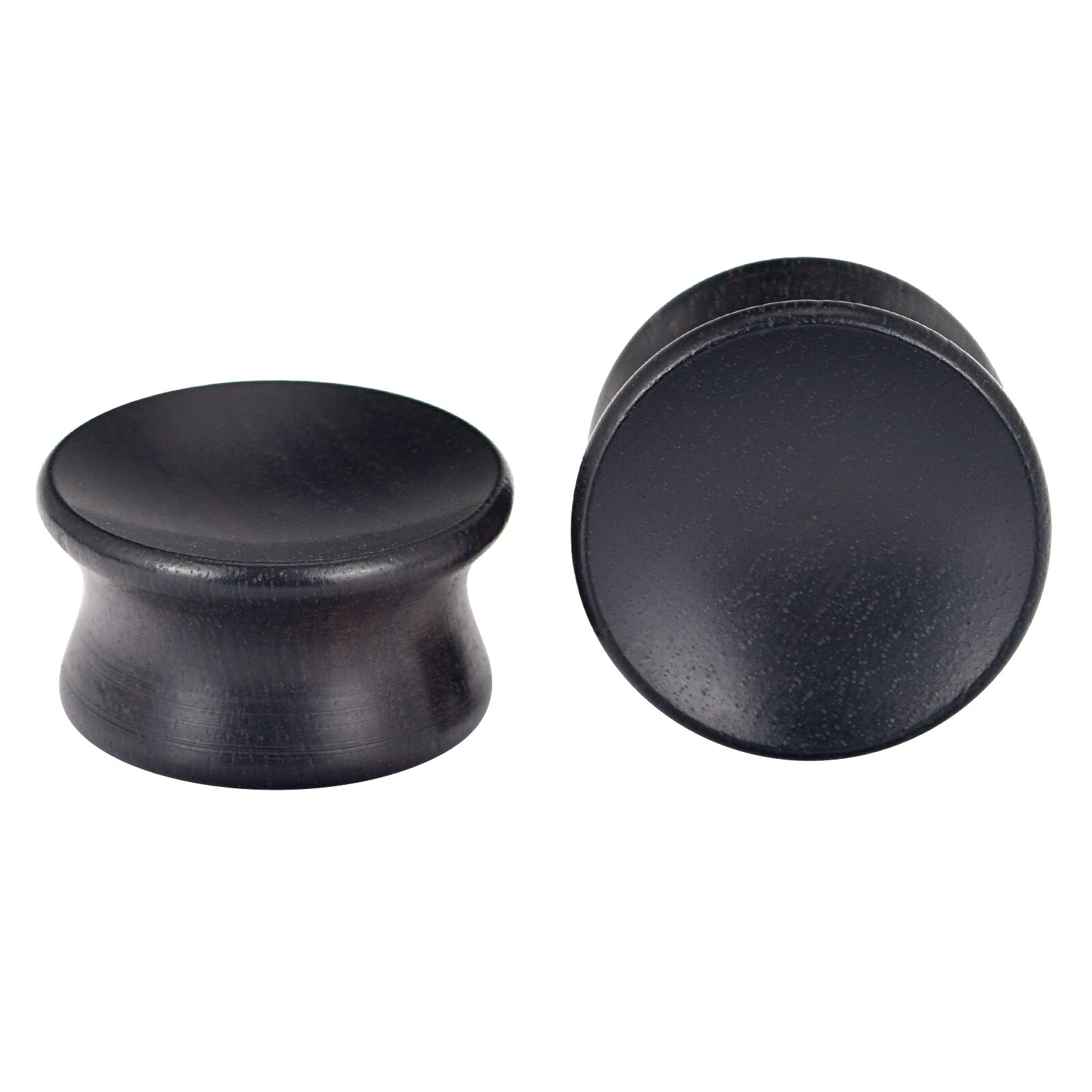 2PCS Saddle Concave Ear Plugs-Organic Wood Ear Gauges Expander Tunnels Piercing