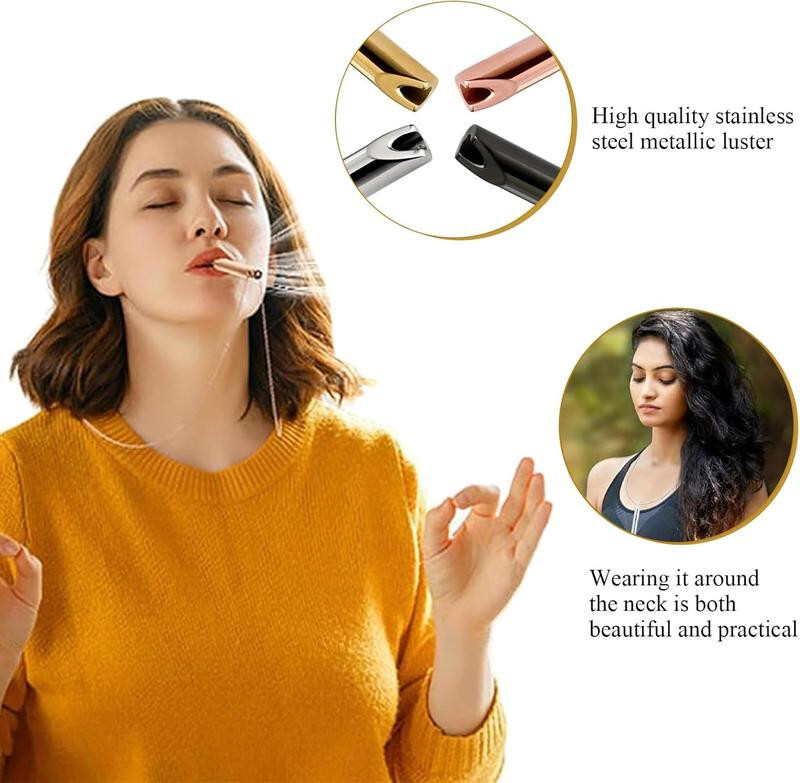 2PCS Breathing Necklace for Anxiety Relief, Mental Fatigue Relief, Quit Smoking