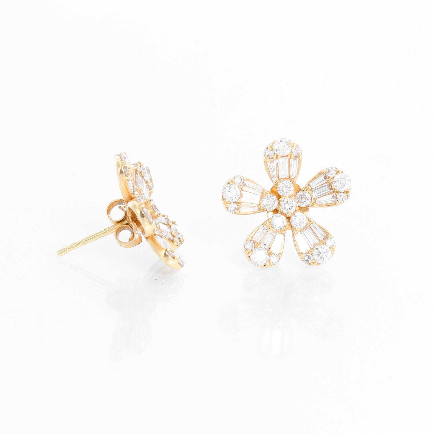 KC Design Diamond Flower Studs 1.51 cts. #J9938