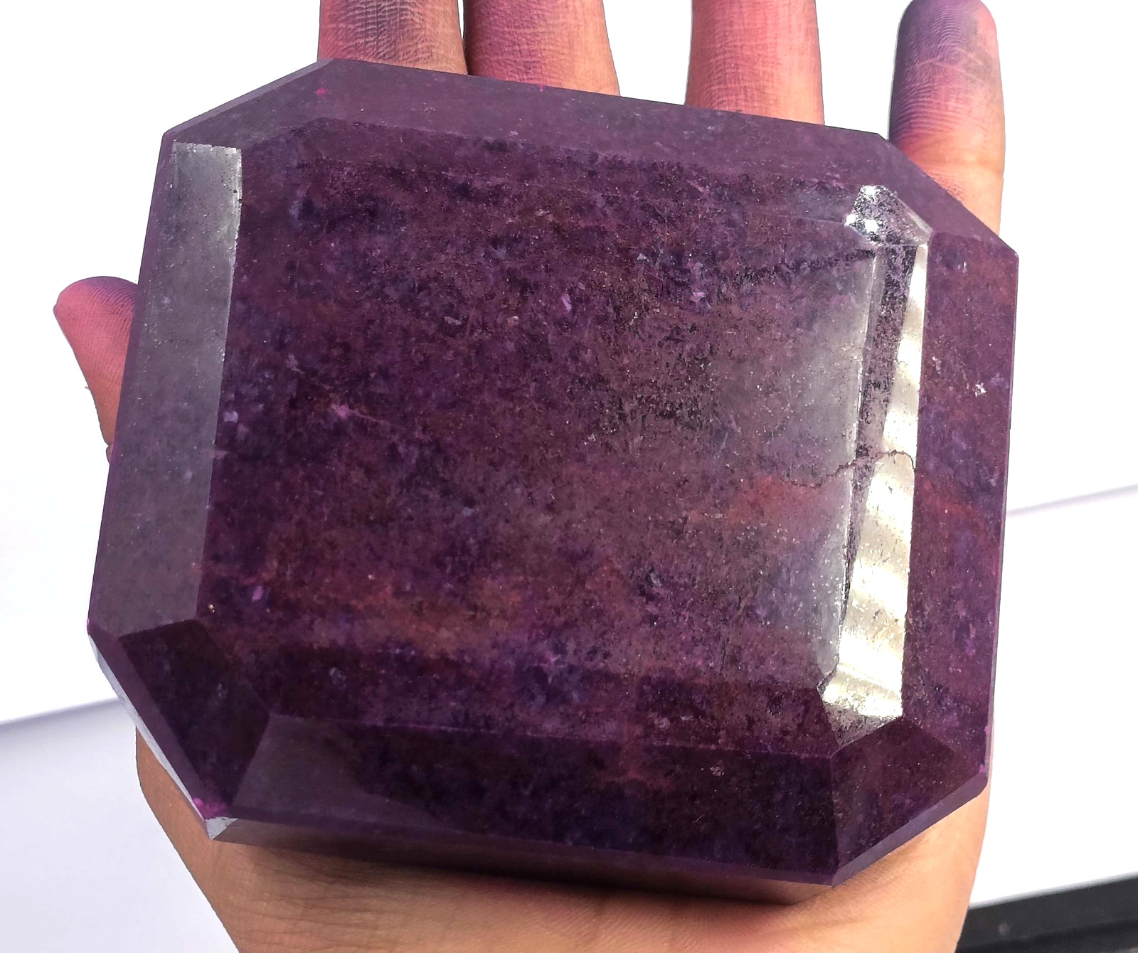 Unique Quality 2827 Ct Natural Red Ruby Emerald Shape IGL Gemstone 6AHG