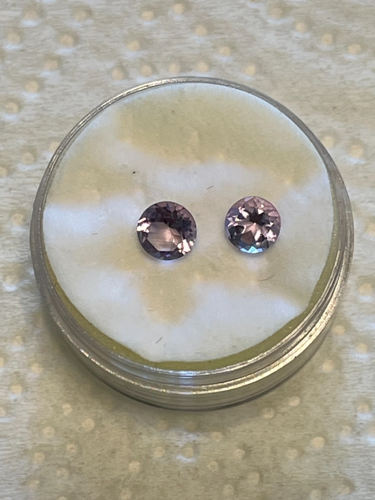 Two Natural 5mm round Amethyst-Not heat treated or enhanced