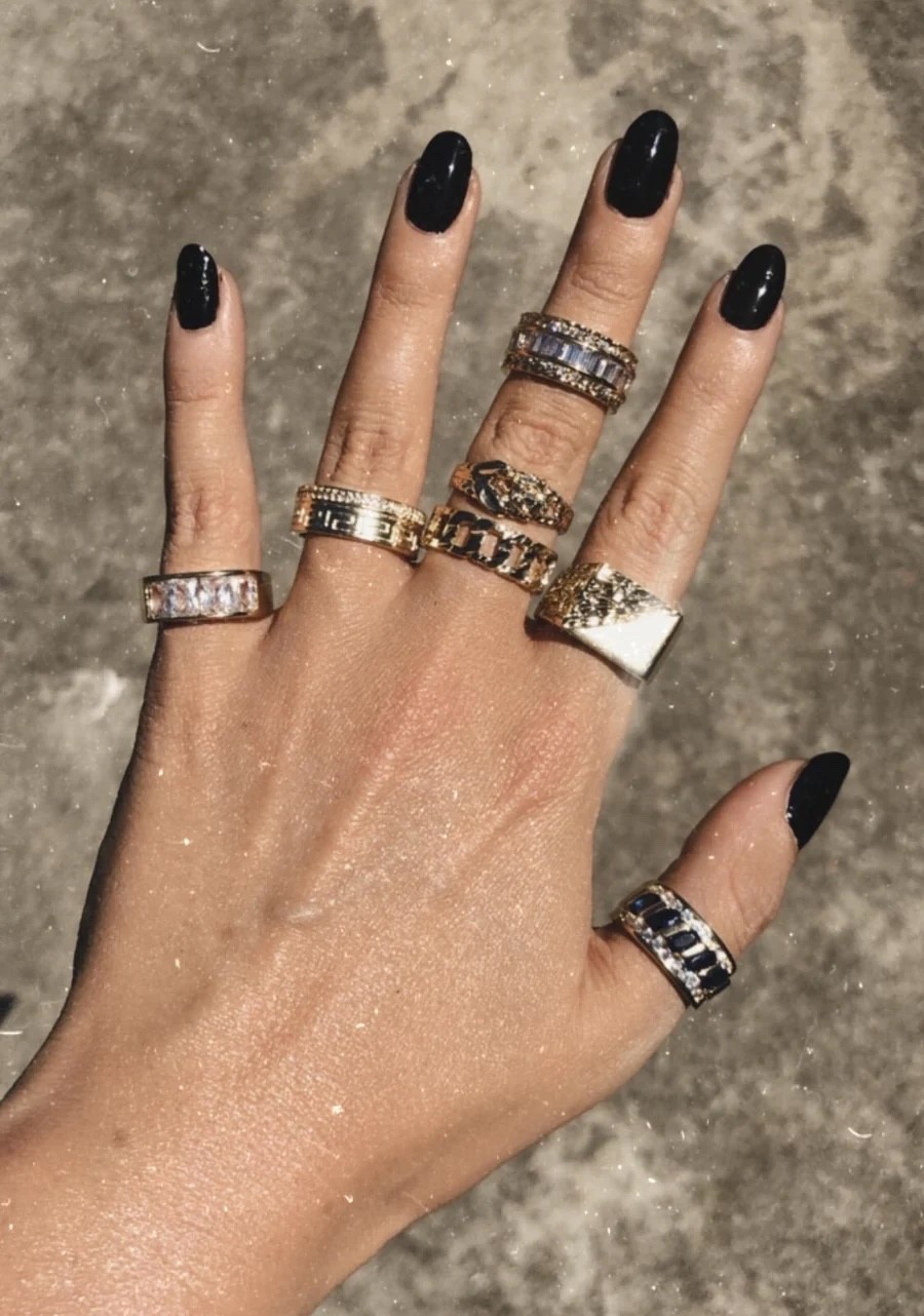 Child of Wild The Gaudy Ring Gold statement cocktail Unisex ring crystal Ring