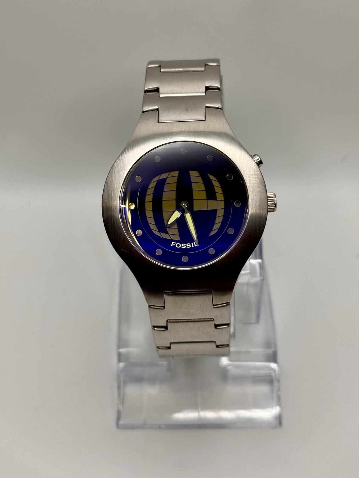 FOSSIL Big Tic JR-8052 Digital Analog Deep Blue Mens Wrist Watch ￼