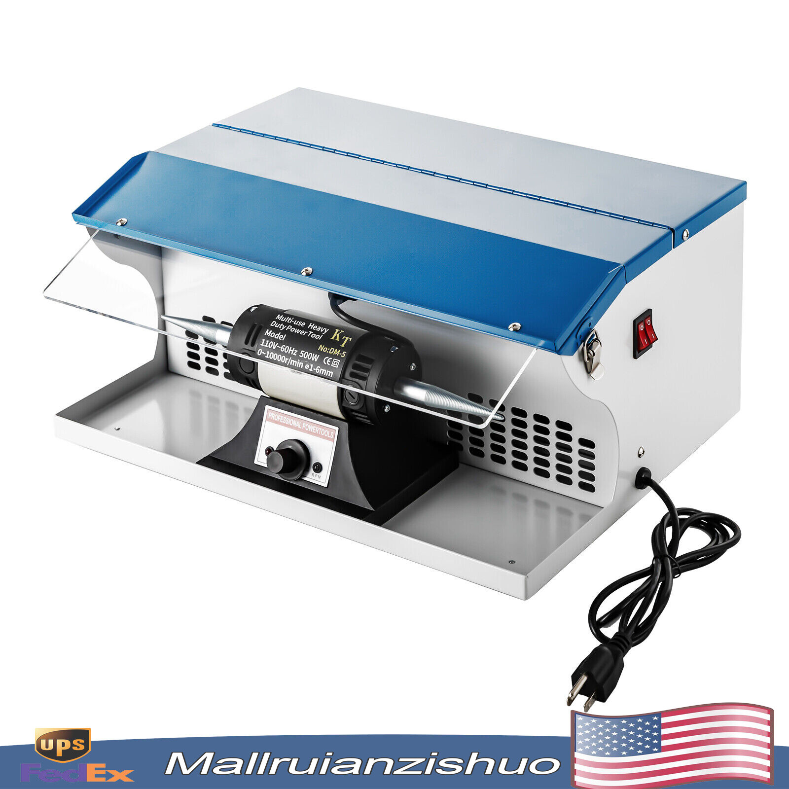 Jeweler Polishing Machine Gem Jade Buffing Polisher Tabletop 0-10000rpm/min 120W