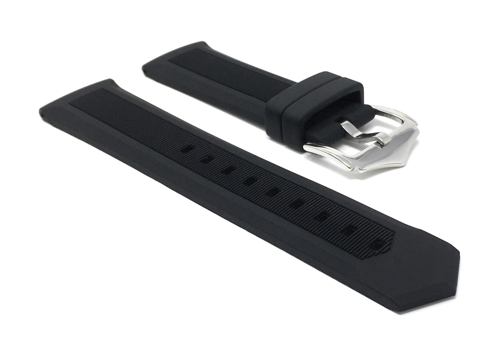 24mm Ribbed Silicone Watch Band for Bulova Marine Star