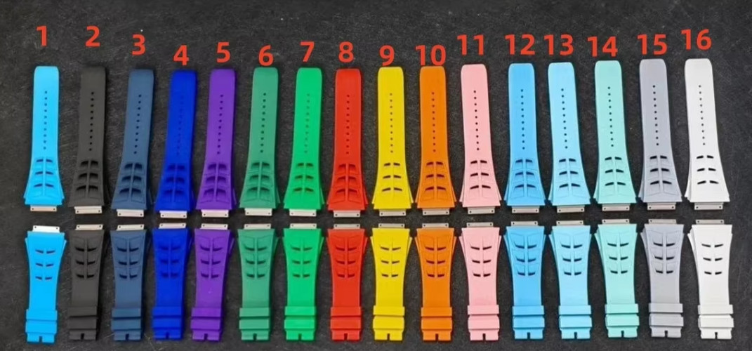 M Size Replacement FKM Fluoro Rubber Watch Band Strap Fits Richard Mille RM11-03