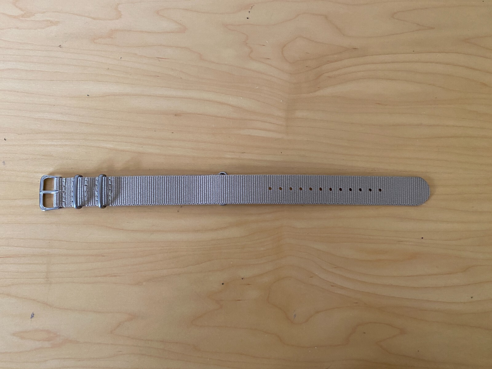 Beige Nato Watch Strap 20 mm Wide 25.5 cm Long