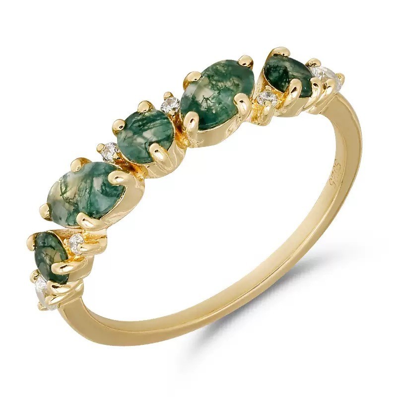Color Blossom · Moss Agate Band Ring | Valentine’s Capsule