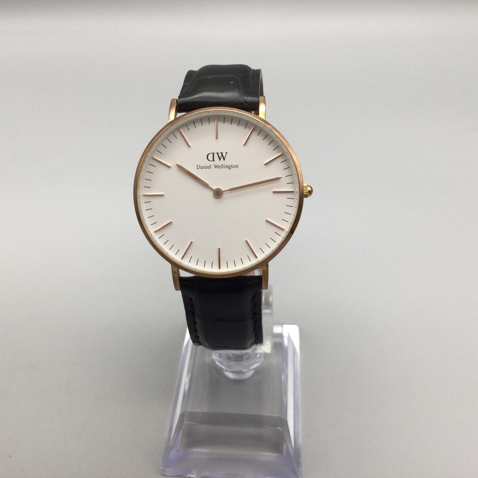 Daniel Wellington Classic B3BR4 Womens Watch 36mm Gold Tone Leather New Battery