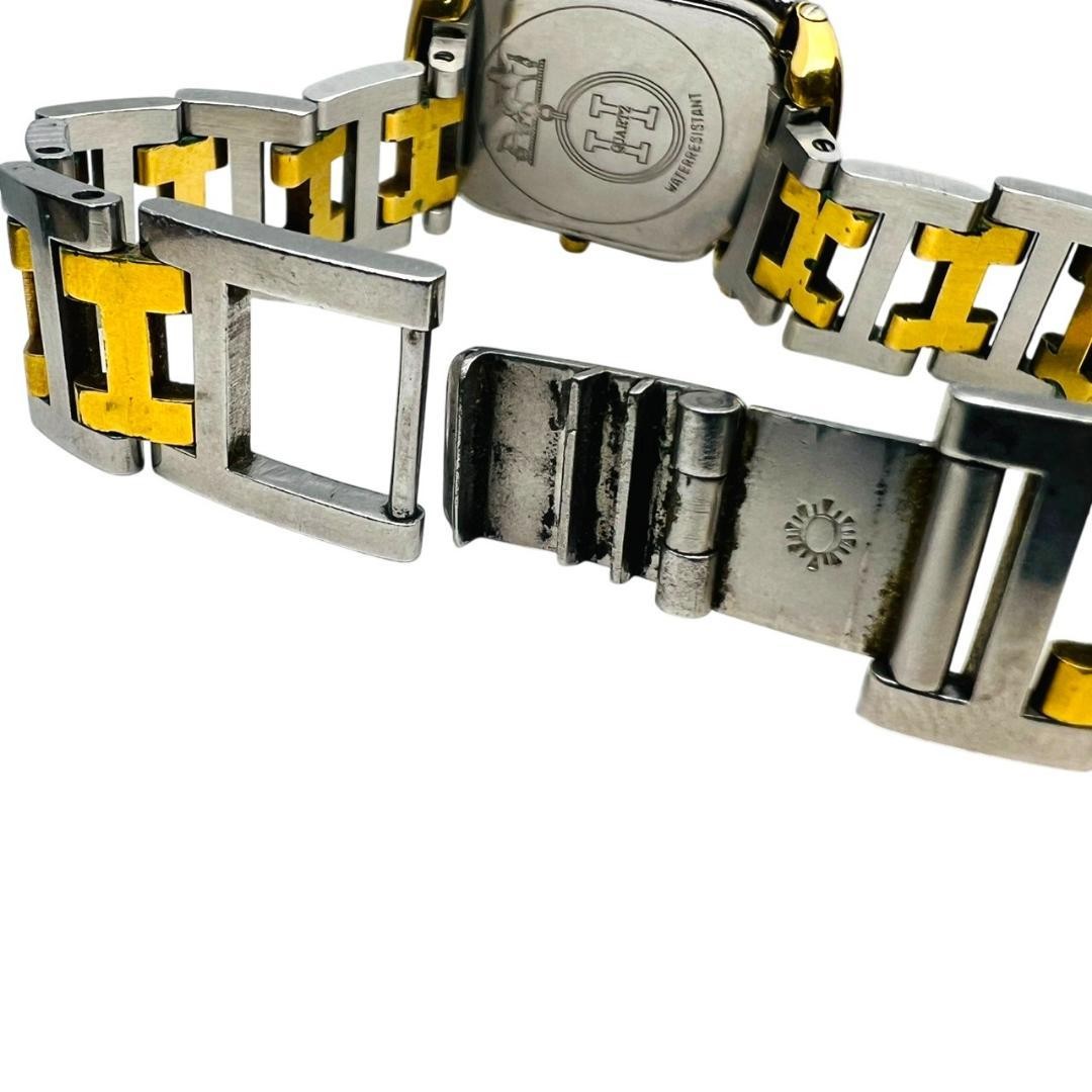 HERMES Vintage Rally Watch H-Belt Quartz Logo