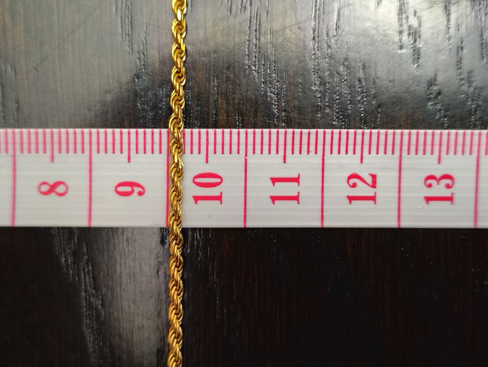 2MM 19 3/4″ 8 GRAMS OF 18K GOLD ROPE CHAIN REPAIRED