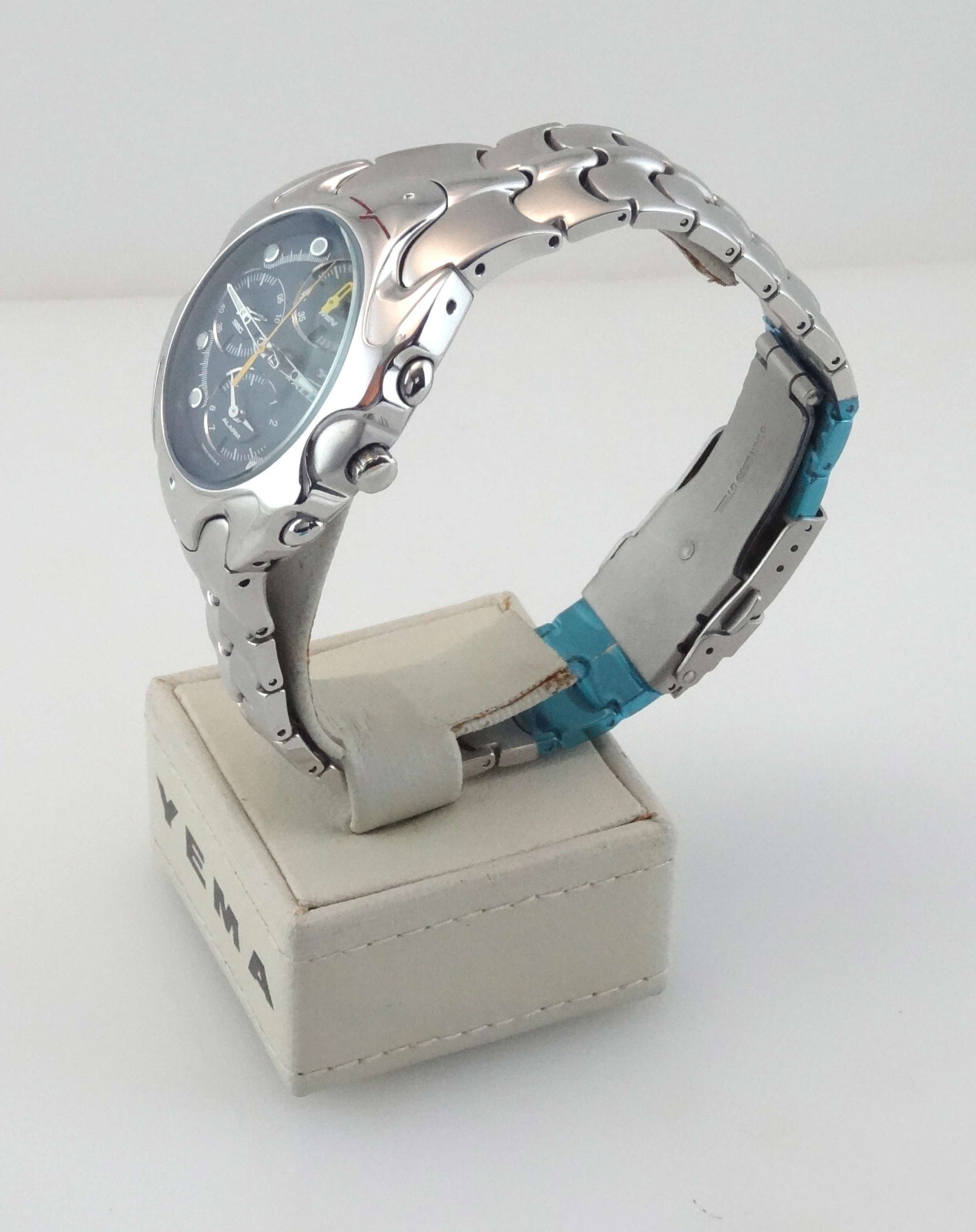 YEMA by Seiko YM-893 Mens Stainless-Steel Quartz Alarm-Chrono Watch NIB 10-ATM
