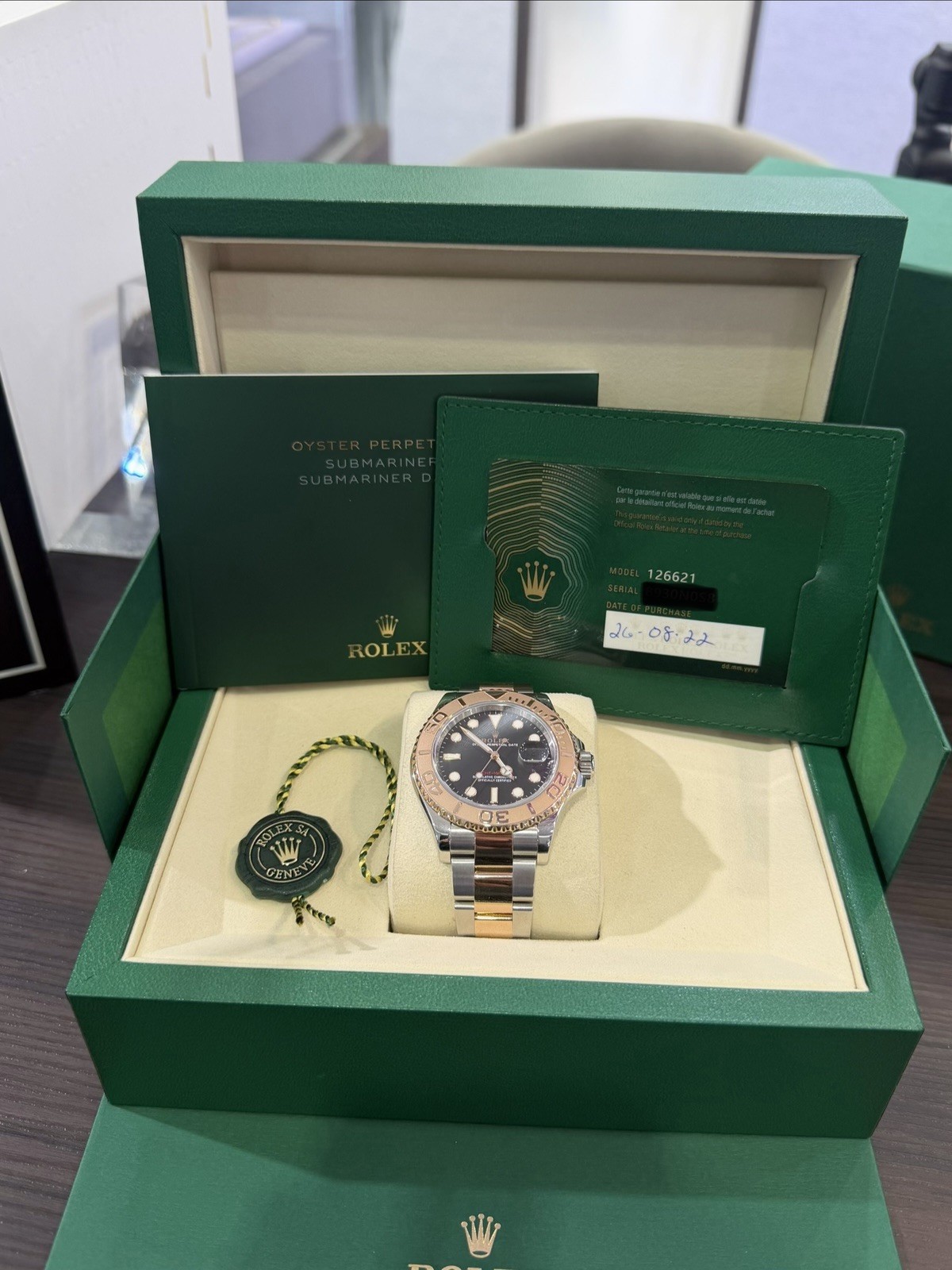ROLEX Yacht Master 40 126621 Chocolate Warranty 2022 FULL SET!!