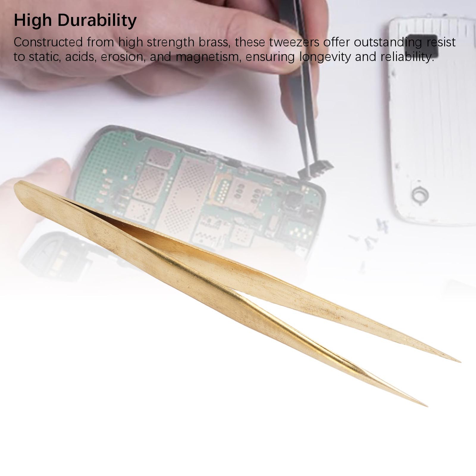 Brass Tweezers Accurate Tip Ergonomic Tool For Watch Repair Excellent