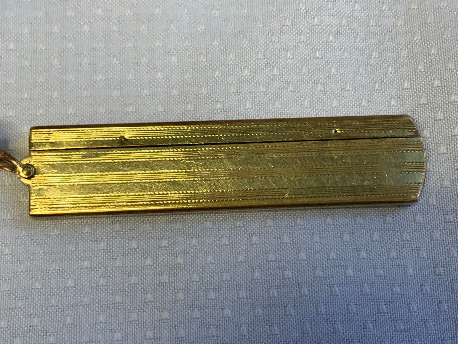 Gold Filled Pocket Watch Fob 35.89g Fine Jewelry 11.5″ Curb Link w/ Comb Pendant