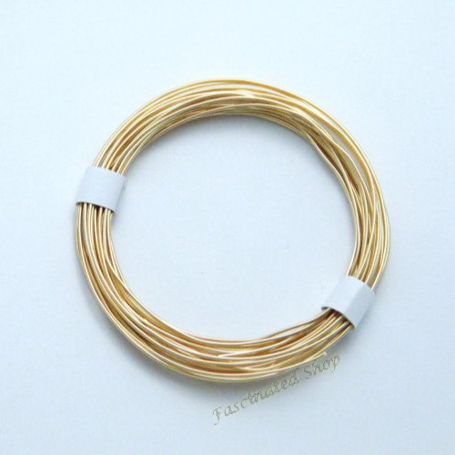14K Gold Filled Wire 24 Gauge (0.5mm) Round Half Hard Findings New USA 3 feets