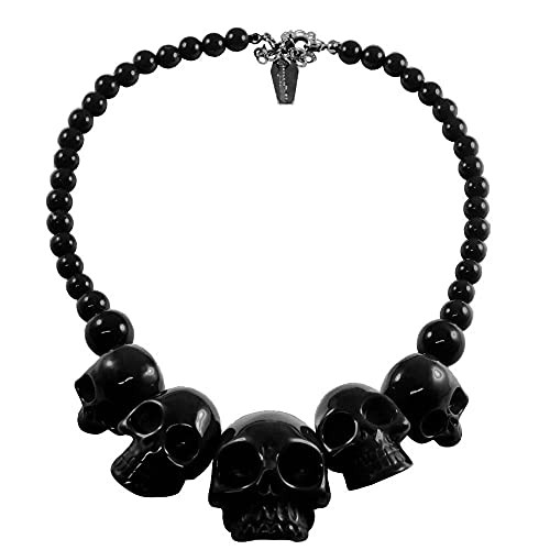 Kreepsville 666 BLACK Skull Collection Necklace