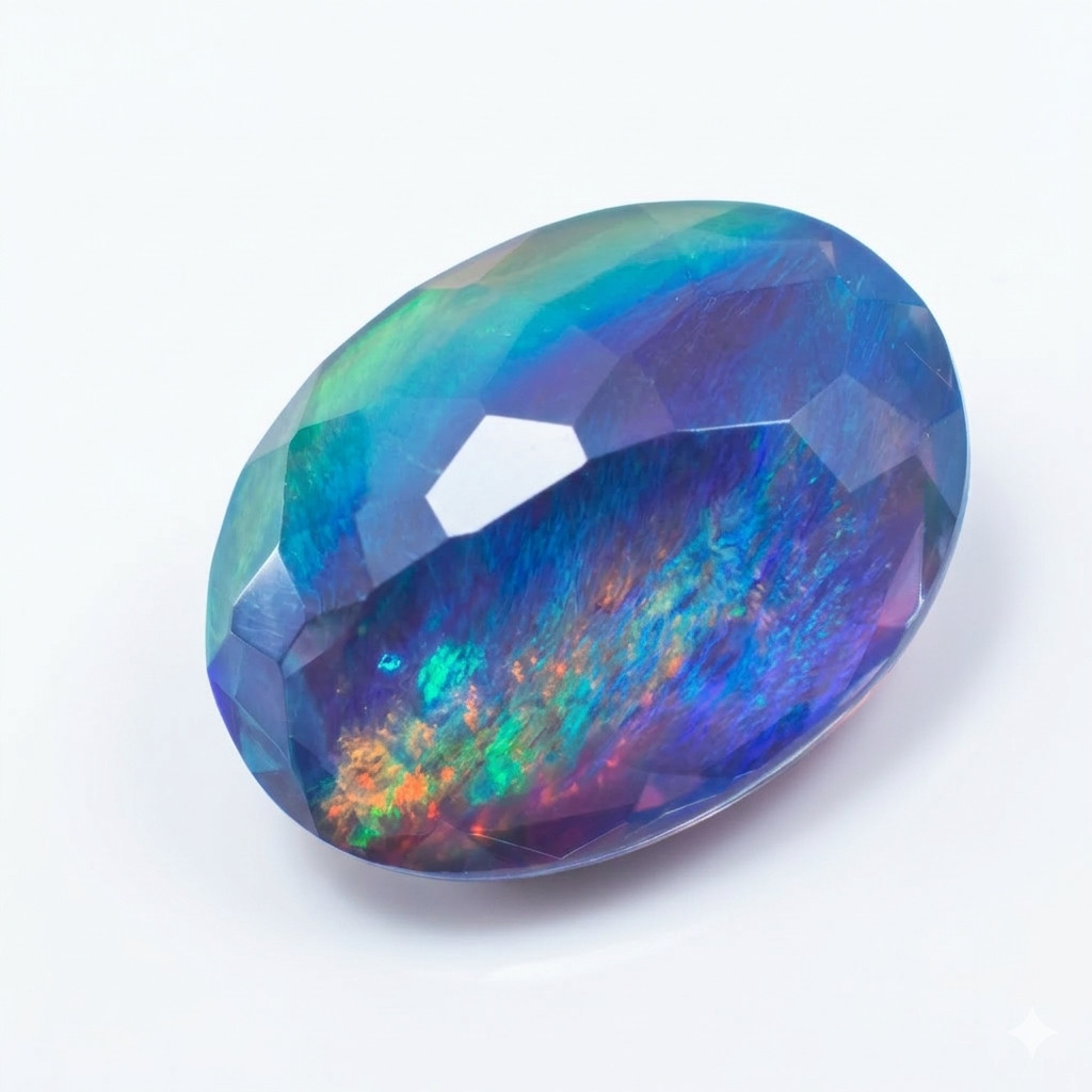 Natural Boulder Opal CERTIFIED 10.25 Ct Loose Gemstone Doublet Oval Cut