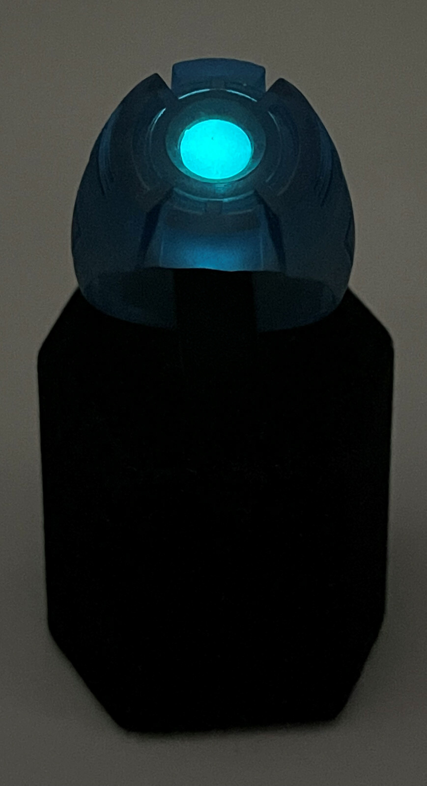 Blue Lantern Movie Ring with Glow-in-the-dark stone, resin, made in USA