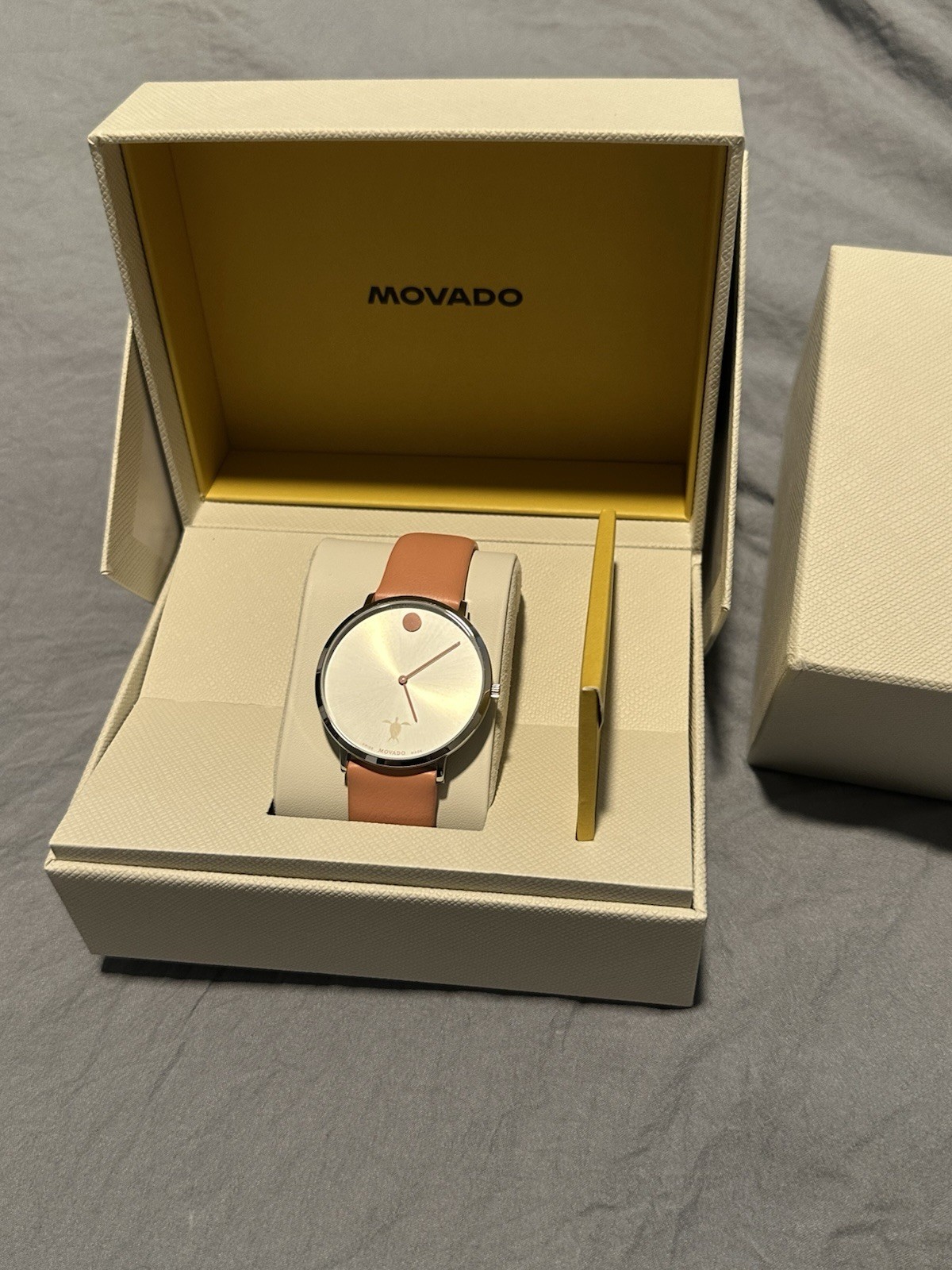 Movado x Alexi Limited Edition Sea Turtle Watch – Peach Color (Model 0607478)