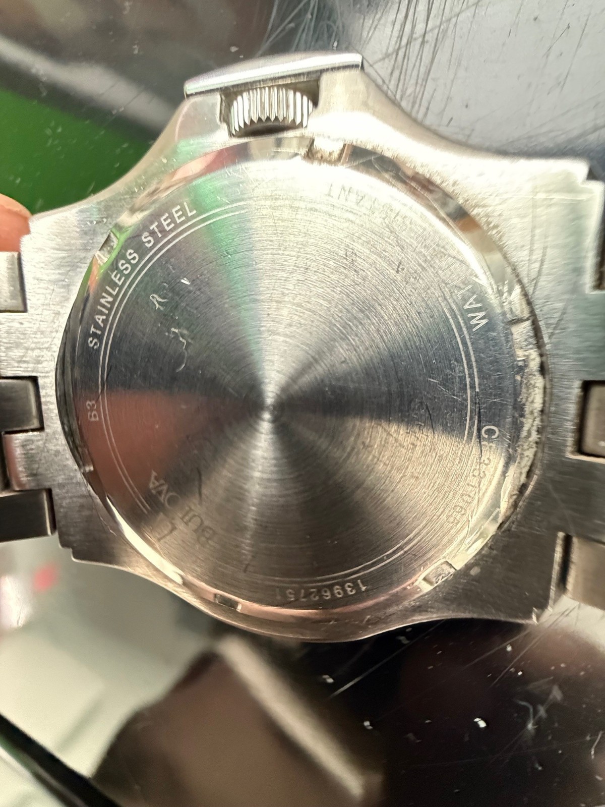 Bulova Marine Star 98B400 Chrono Stainless Steel Silver Blue Dial Men Watch