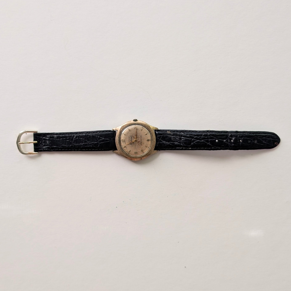 Vintage 1960 Bulova 23 Jewels Self-Winding Watch–Linen Dial-10K RGP As-Found