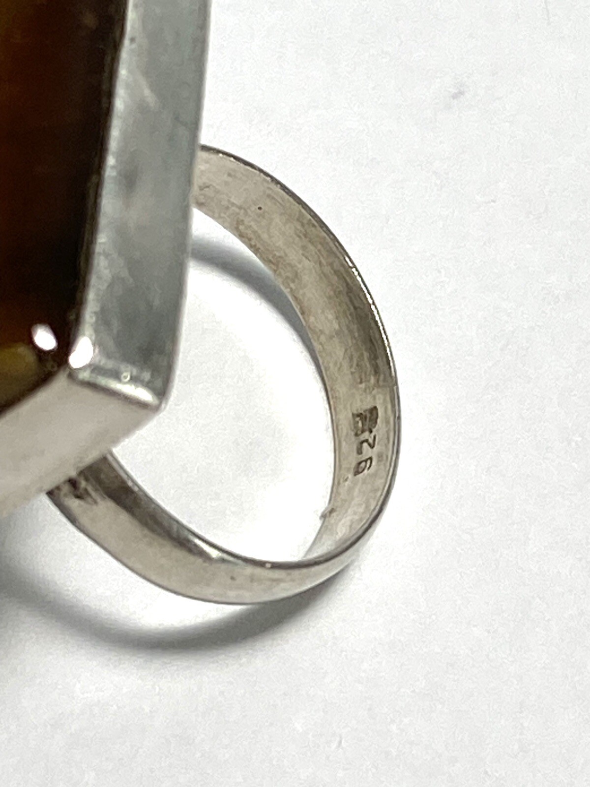 Tiger’s Eye 925 Artisan Native Ring Sterling Silver Size 7.25 Square 11.82g