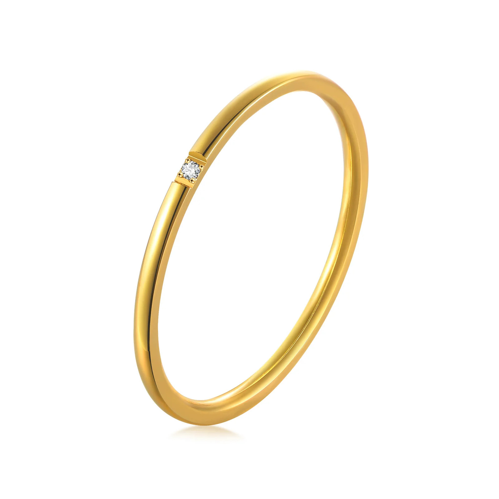 Twisted Rope Slim Ring Stainless Steel Minimalist Wedding Band Women Jewelry