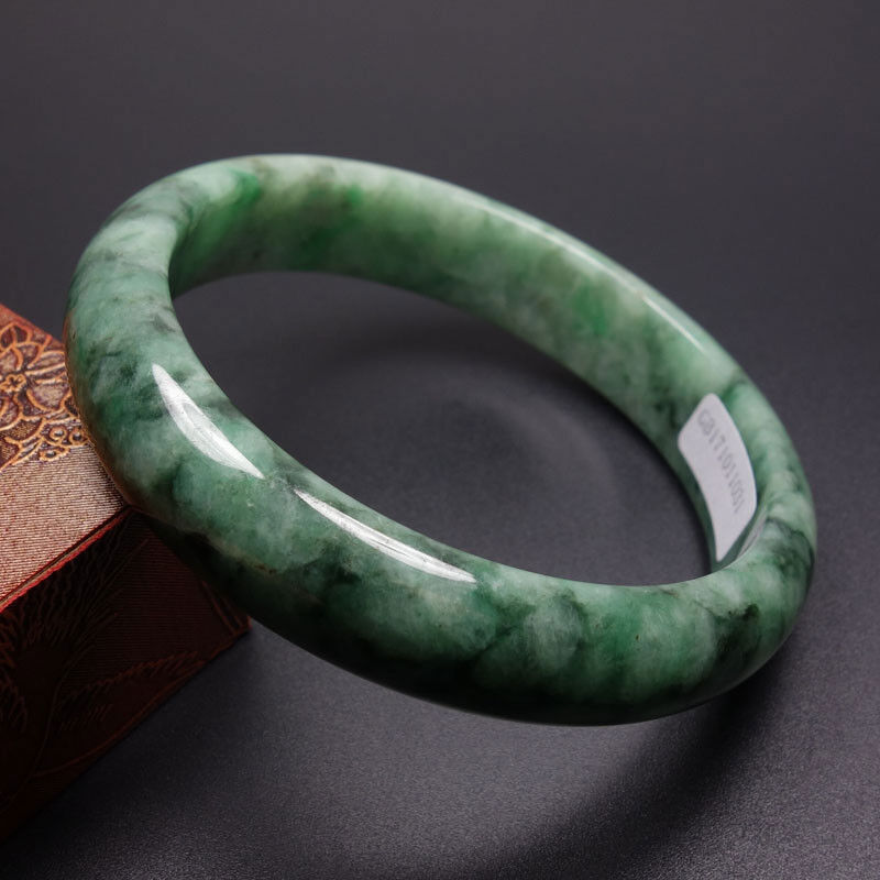 61mm Certified Grade A 100% Natural Green Jadeite Jade Bracelet Bangle Z02115