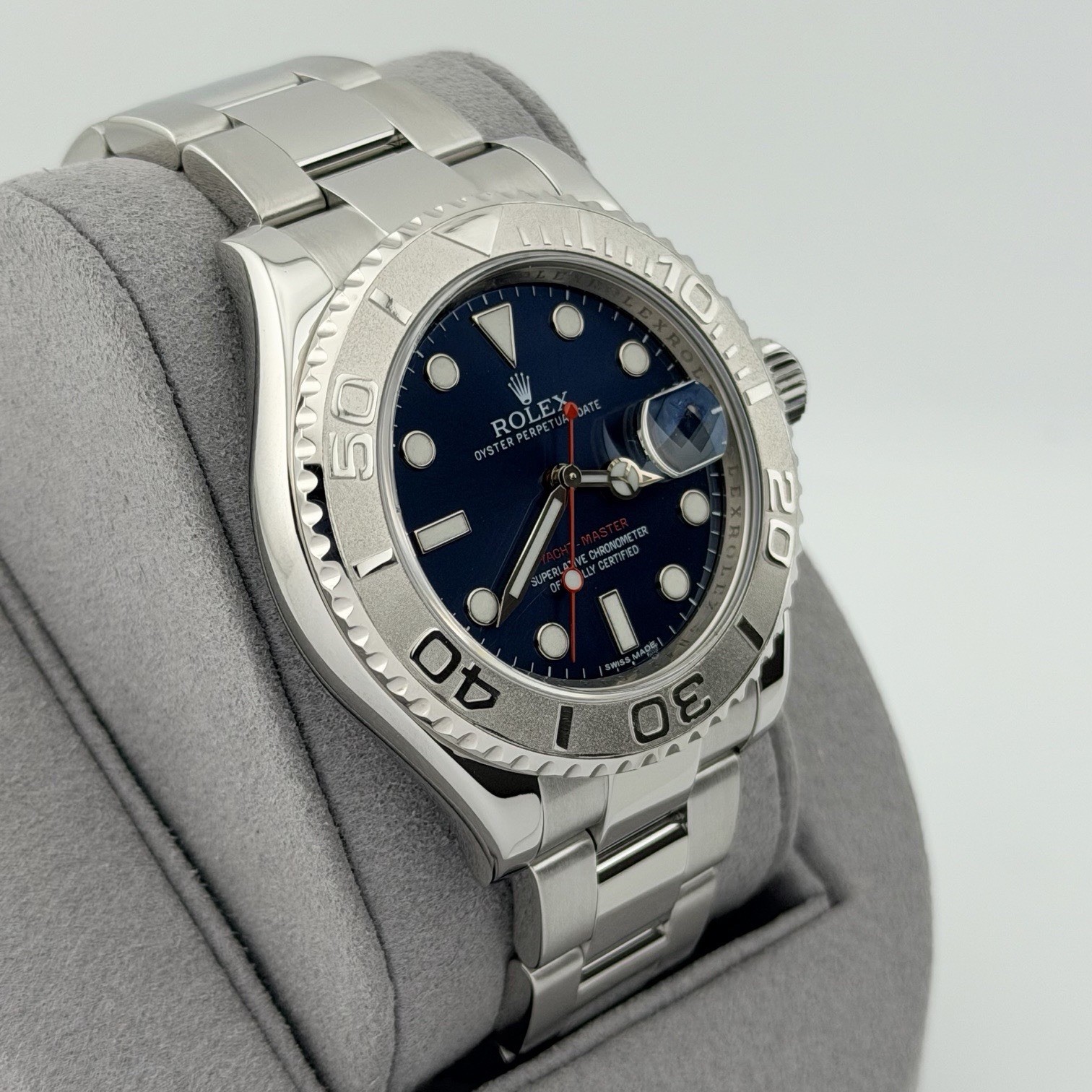 Rolex Yacht Master 40 116622 40mm Blue Dial Platinum Bezel Stainless Steel Box