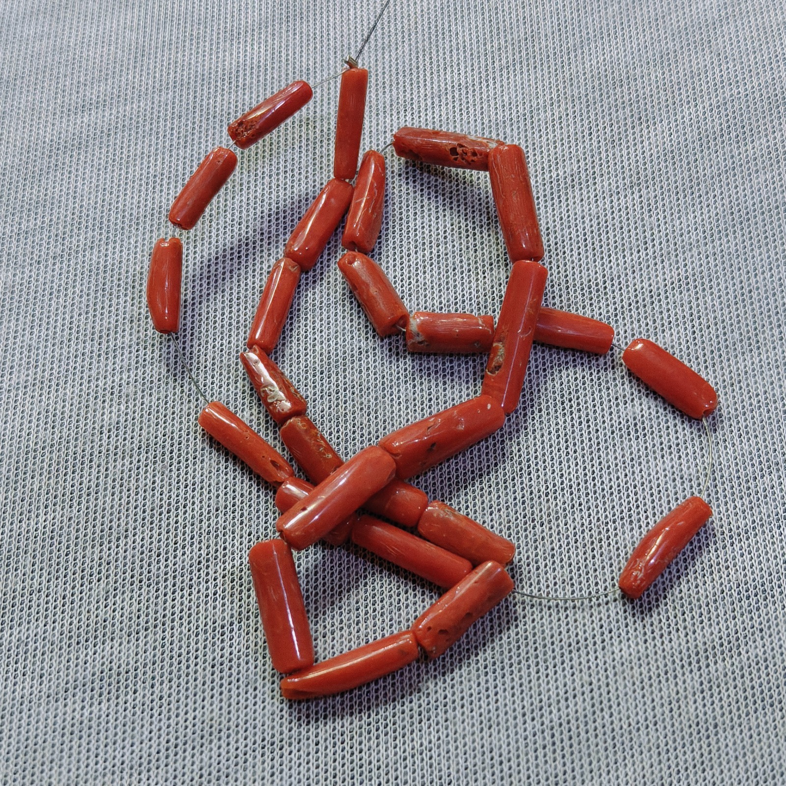 Genuine Red Coral Beads Natural Italian Coral Gemstone Strand 15 Inch