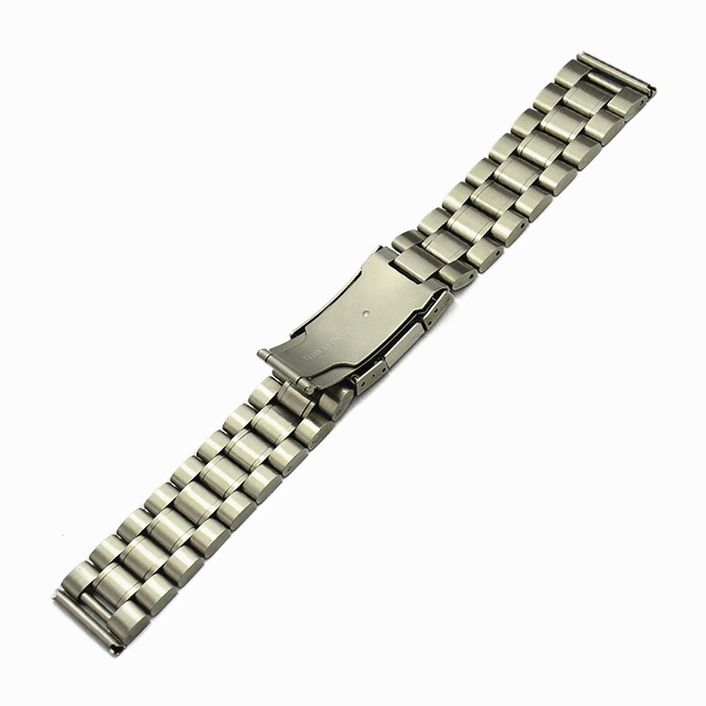 Men’s One-Piece Pure Solid Stainless Steel Watch Strap Band 16 18 20 22 24 26mm