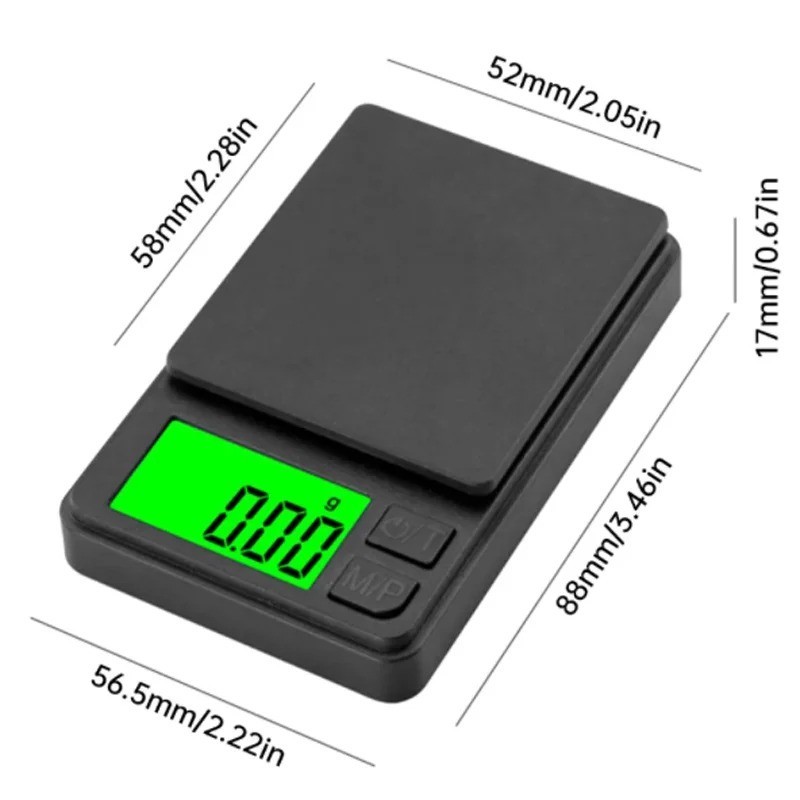 500g x 0.1g Digital Pocket Scale Mini Jewelry Food Gram LCD Balance USA